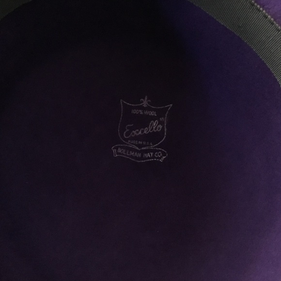 🚫SOLD🚫VTG Mr John Purple Wool New York Paris Hat - Picture 4 of 4